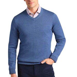 Joseph Abboud Men's Luxurious Preppy V-Neck Merino Wool Blend Sweater